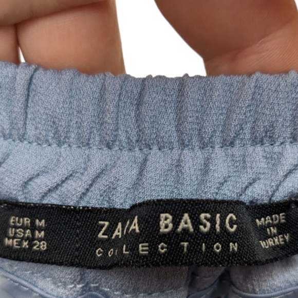 Zara Basics Women's Tie-Waist Lightweight Blue Pants 💙 - Picture 4 of 16